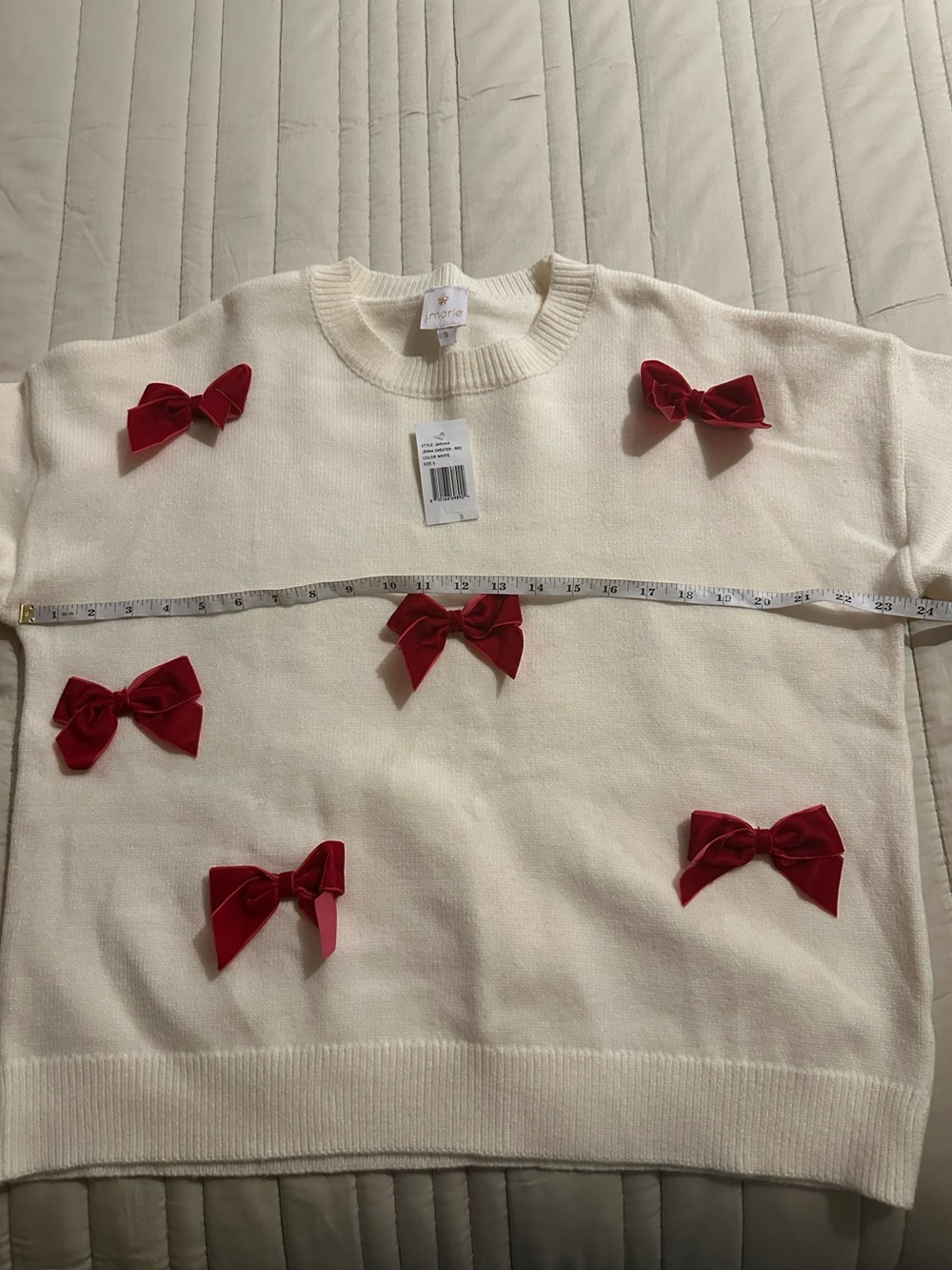 J.Marie Jenna Long Sleeve Bow front Sweater - Picture 11 of 16